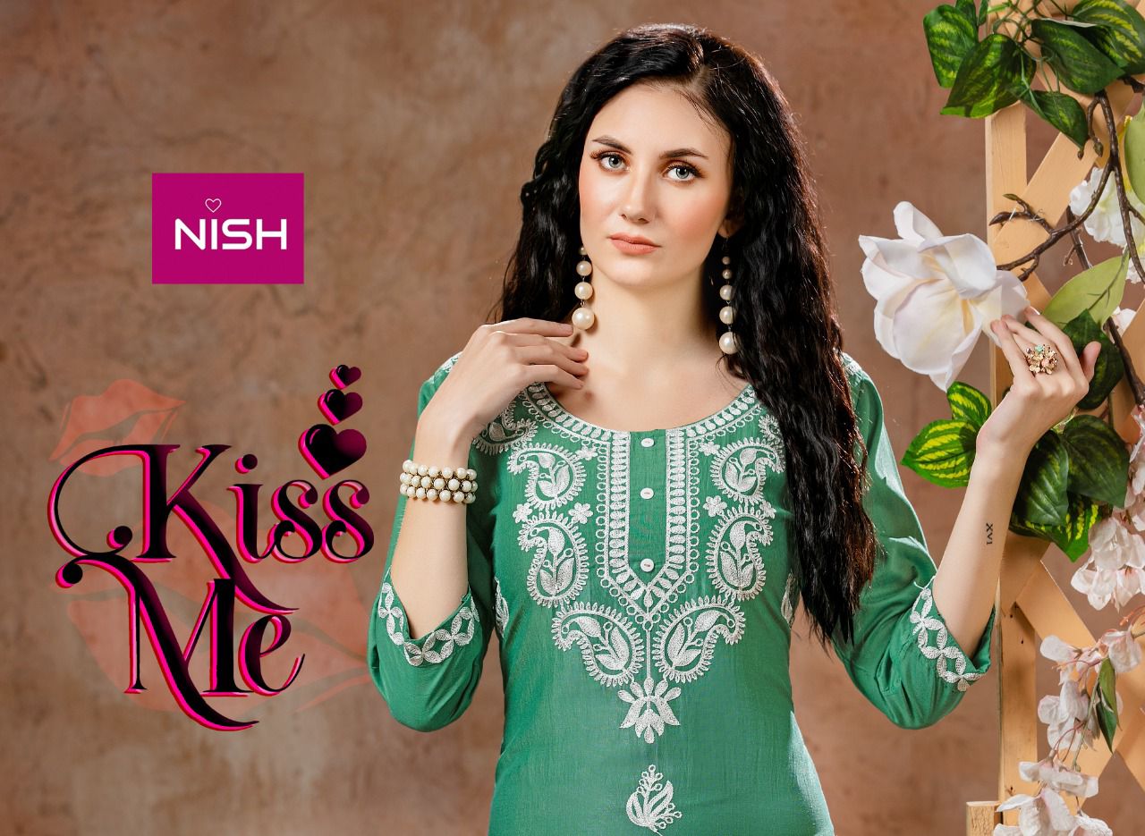 Nish Kiss Me Ethnic Wear Latest Designer Fancy Kurti With Bottom Collection